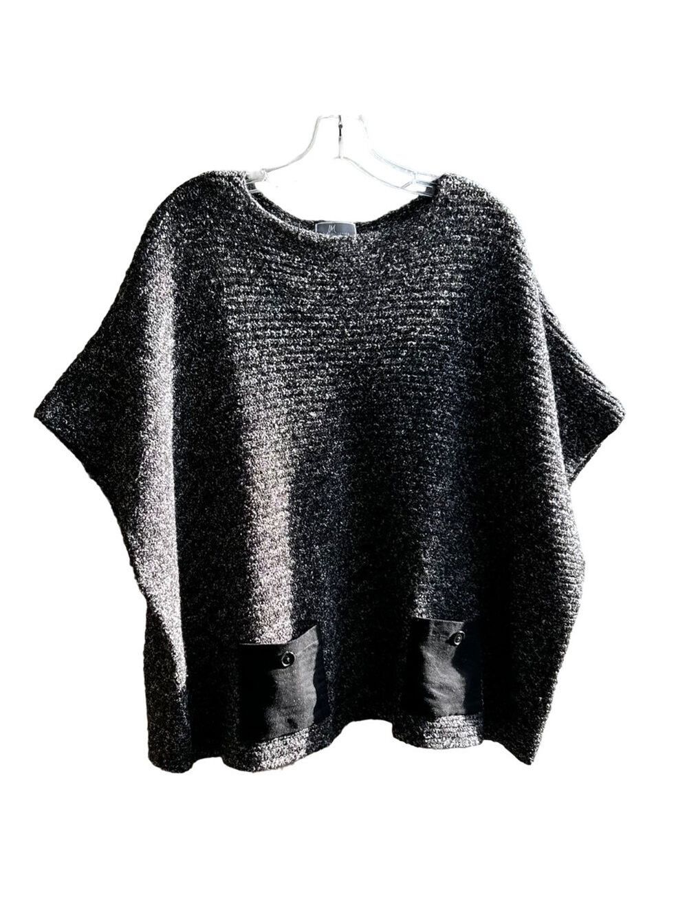 JM Collections Overhead Short Sleeve Cotton Blend Sweater Vest